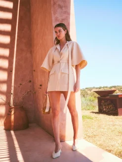 Corya Dress in Beige