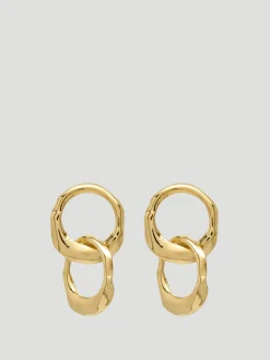 14k Yellow Gold Double ‘Oyster’ Earrings