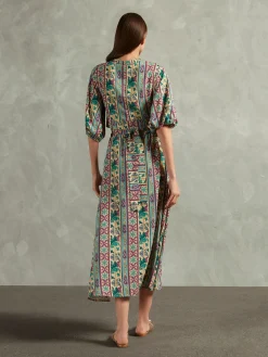 Le Sirenuse Puff Sleeve Crop Blouse