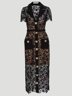 Self-Portrait Magnolia Lace Midi-Dress