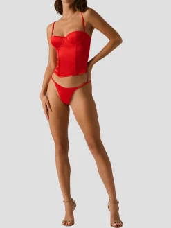 Tous Les Jours Bustier in Scarlet